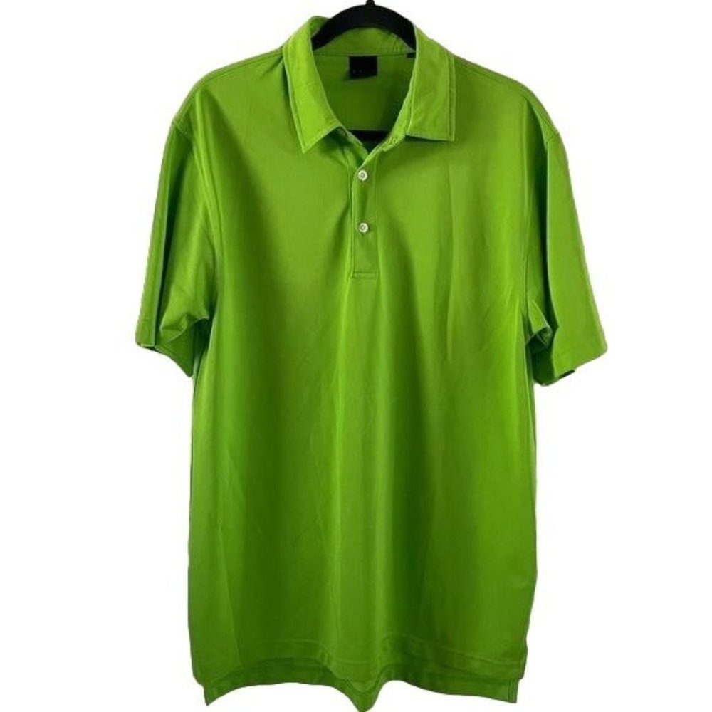 Dunning Golf Lime Green Polo, Sz Large